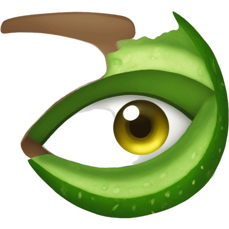 Doing cucumber eye pack emoji