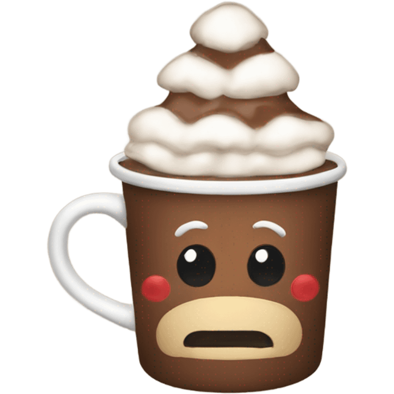 christmas cup with hot chocolate  emoji