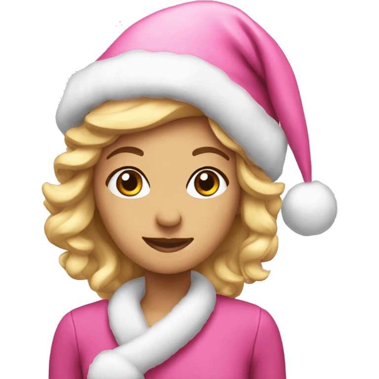 Pink Christmas emoji