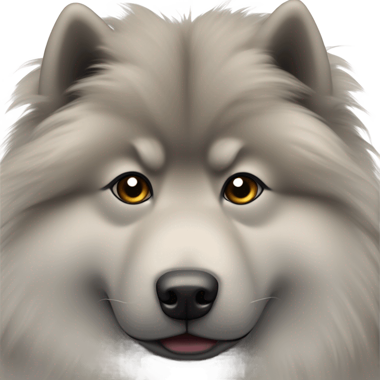 Grey Eurasier dog emoji