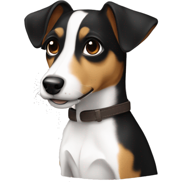 jack russel black and tan and white  emoji