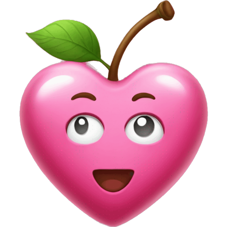 Pink cherry heart  emoji