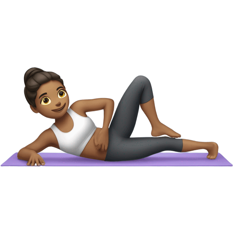 Girl doing pilates emoji