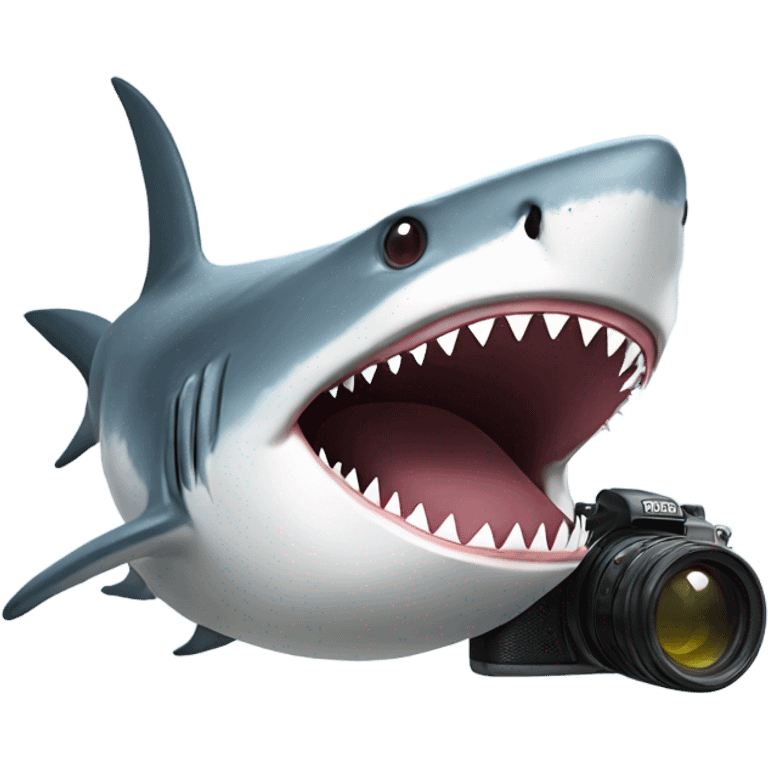 Shark with a camera  emoji