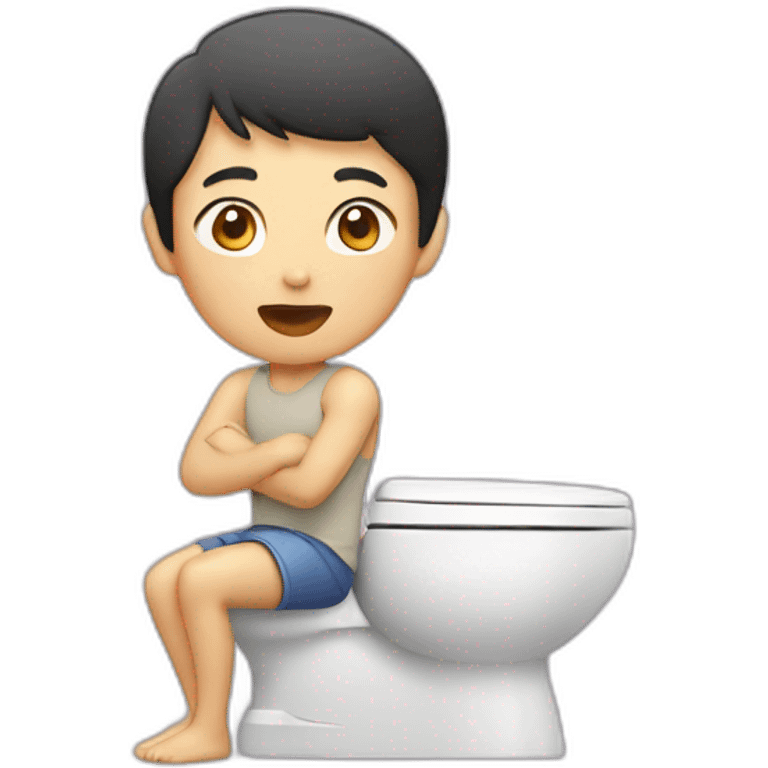 Asian at the toilet emoji