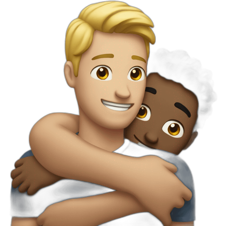 Man hugging man from behind  emoji