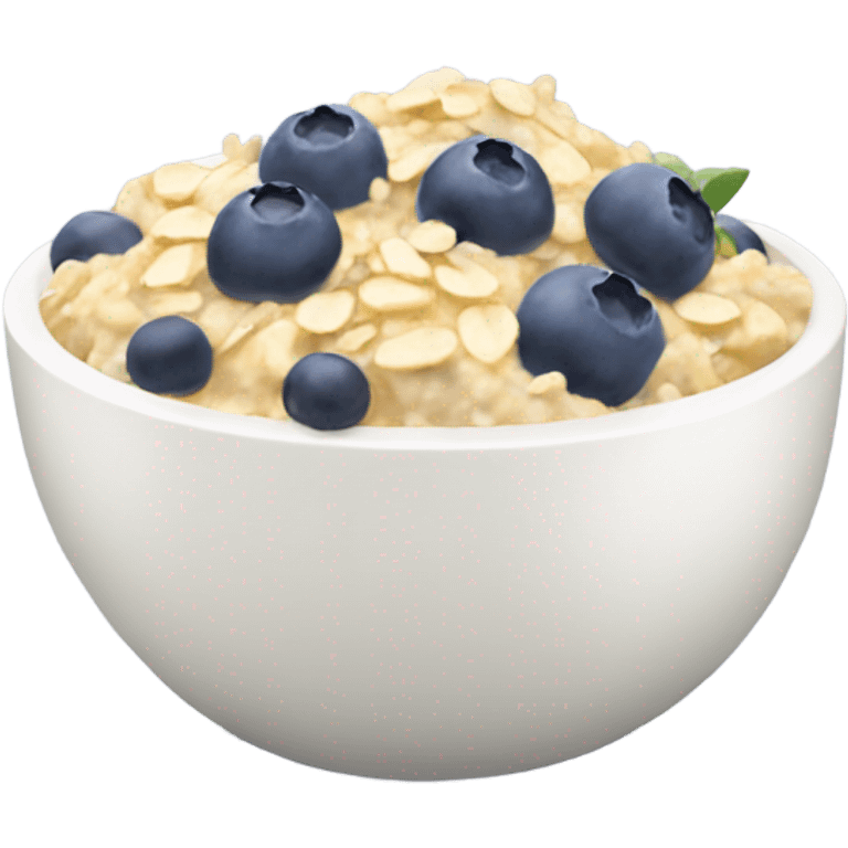 Bowl with Jogurt, blueberries, pine apple and oats  emoji