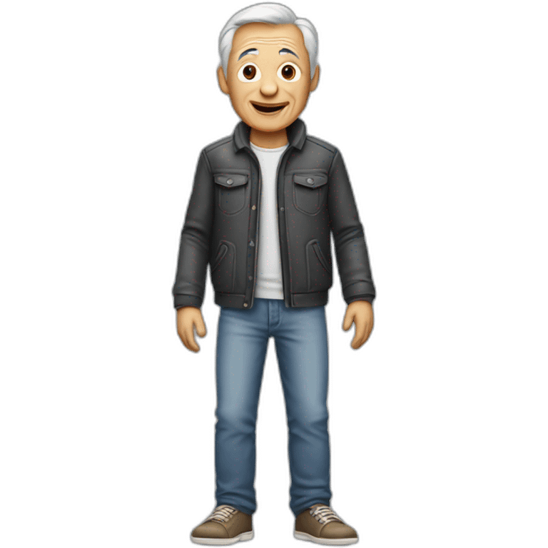 Old man wearing skinny jeans emoji