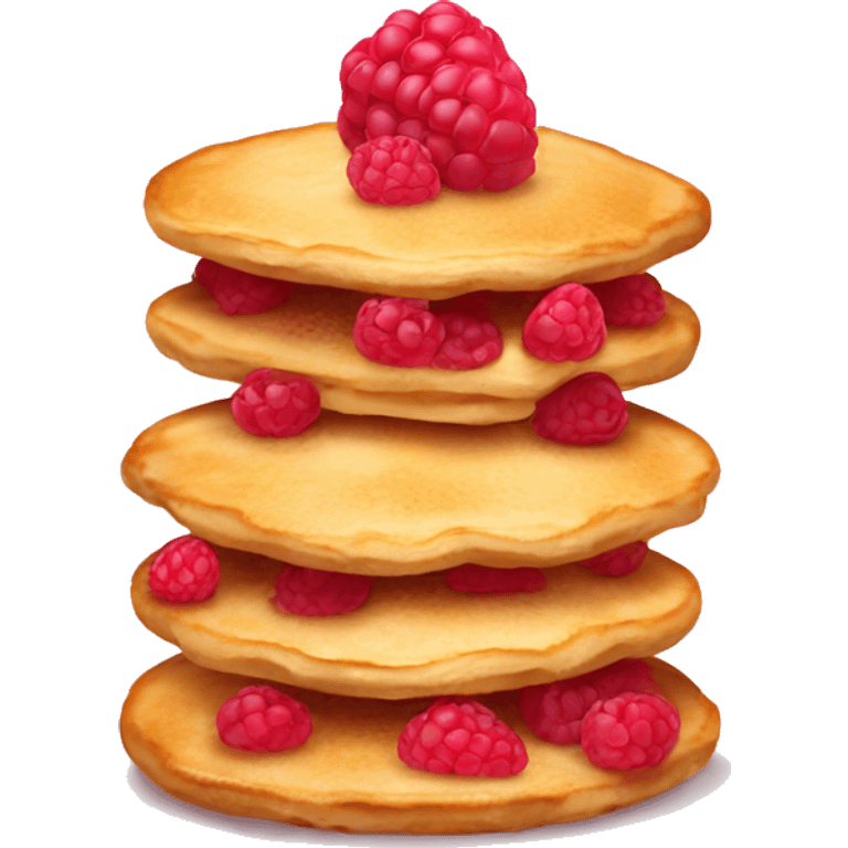 puncakes with raspberries  emoji