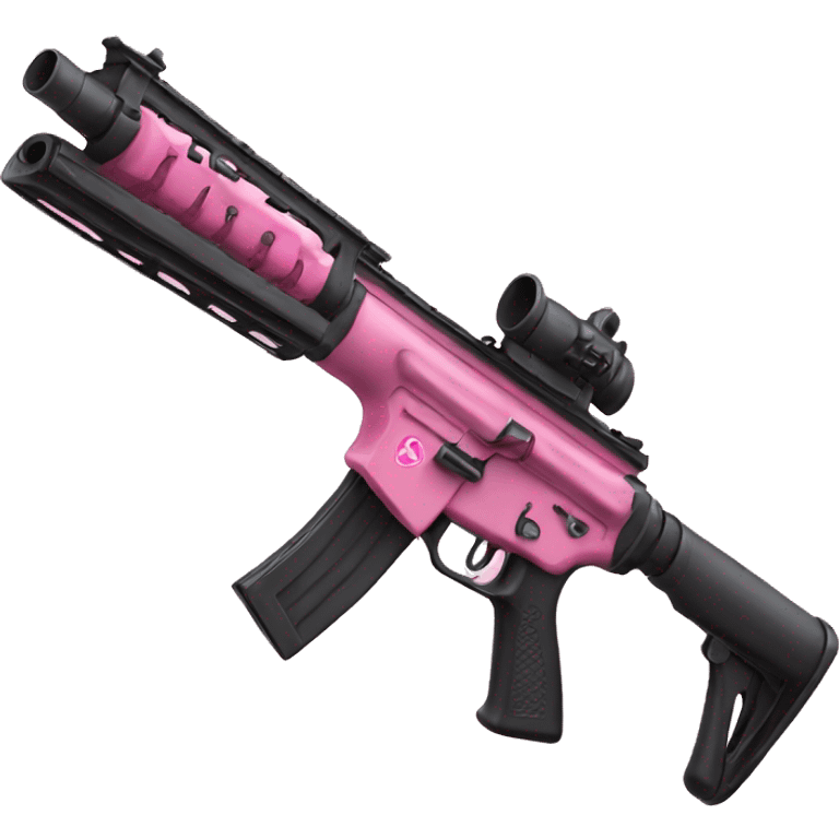 pink AR riffle gun emoji