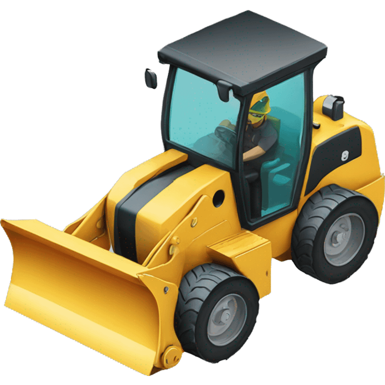 road roller in rainbow colors emoji