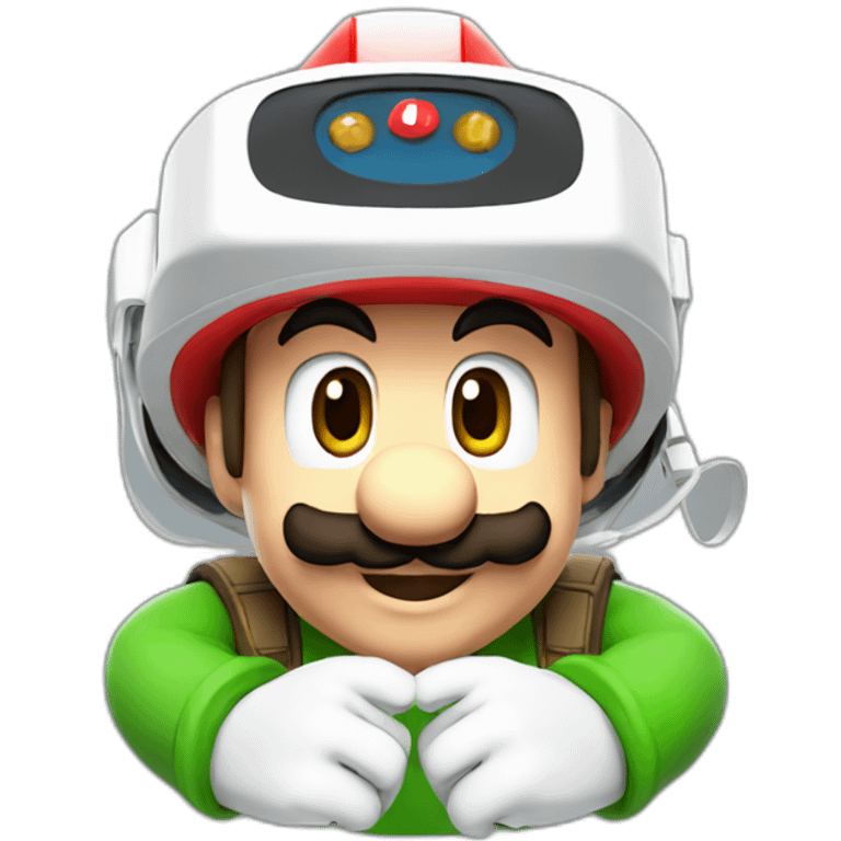 super mario with vr headset emoji