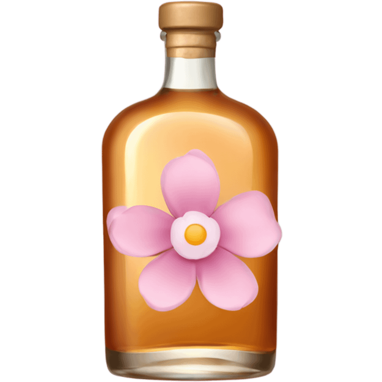 Whisky with pale pink flower emoji