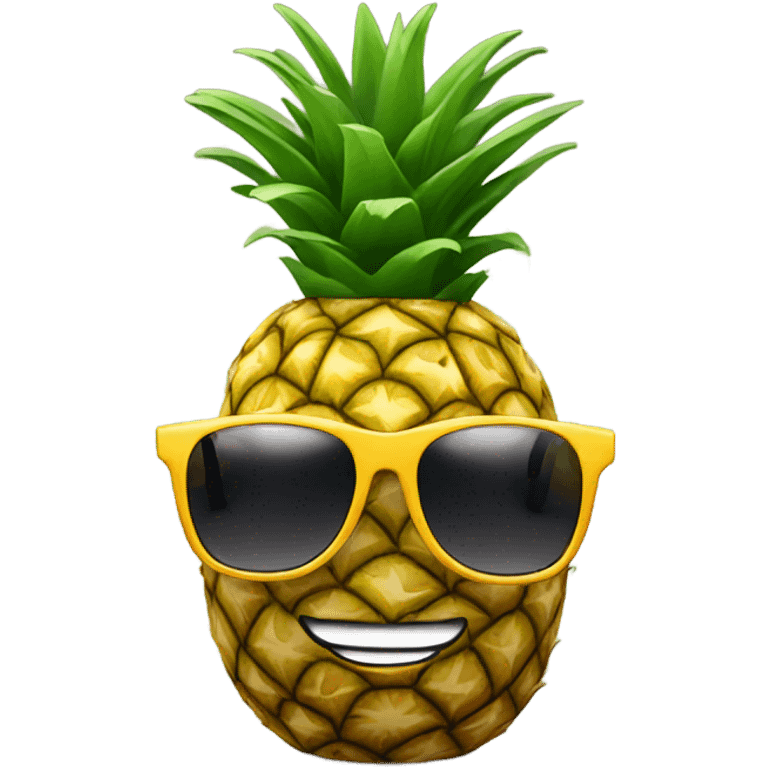 Pineapple with sunglasses emoji