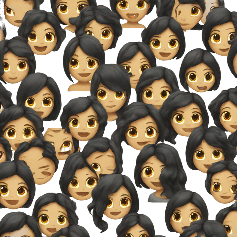 girl with black hair emoji