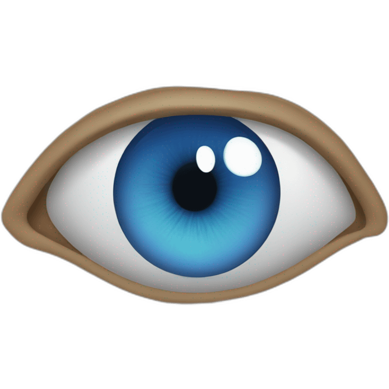 Oeil bleu emoji