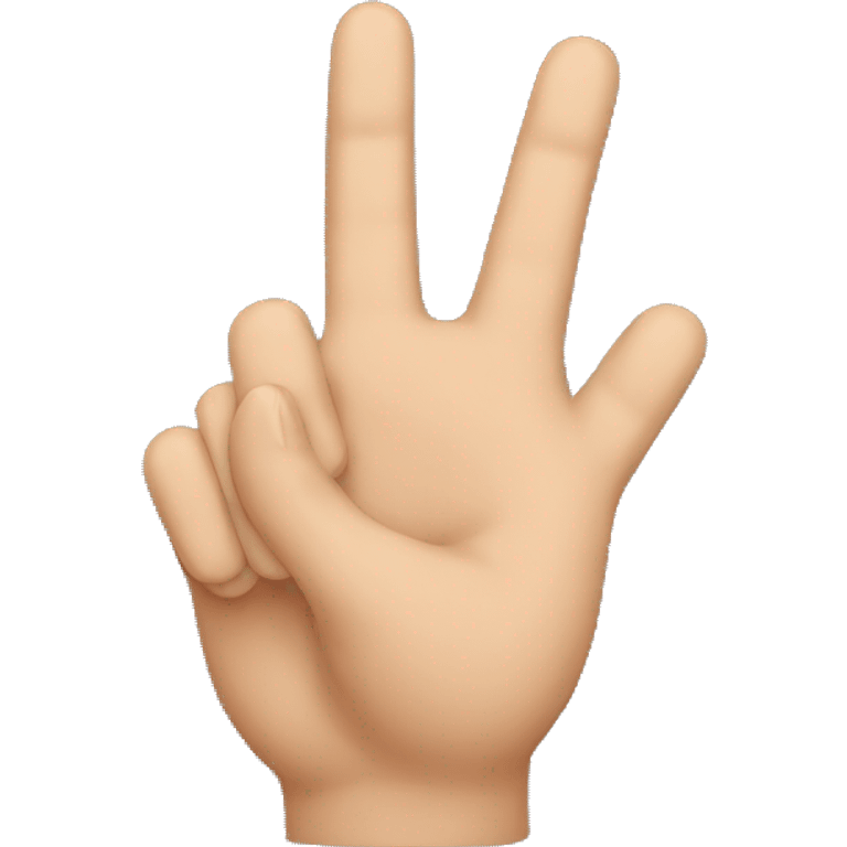 number two hand gesture emoji