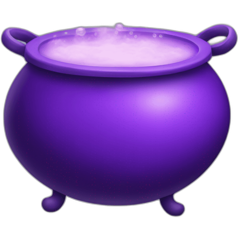 a purple cauldron bubbling emoji