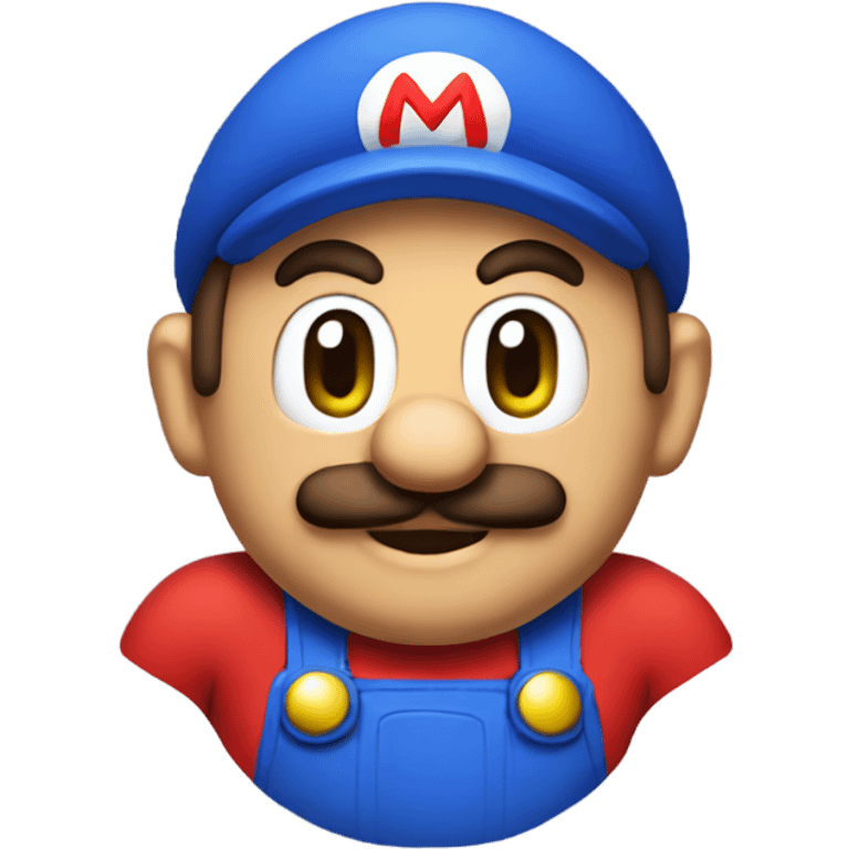 Man wearing giant Mario costume head  emoji