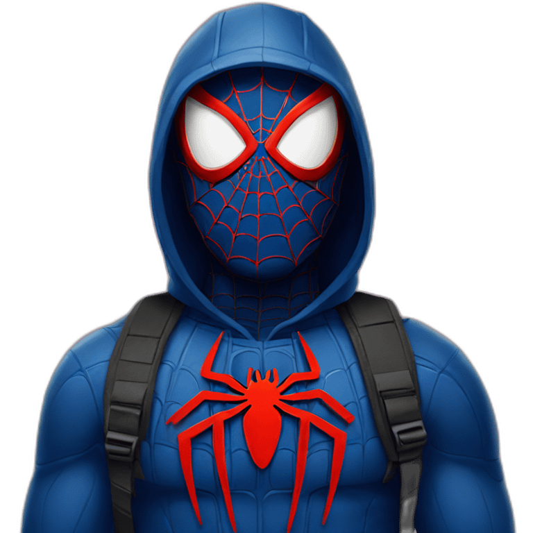 A man wearing a Spider-Man mask  emoji