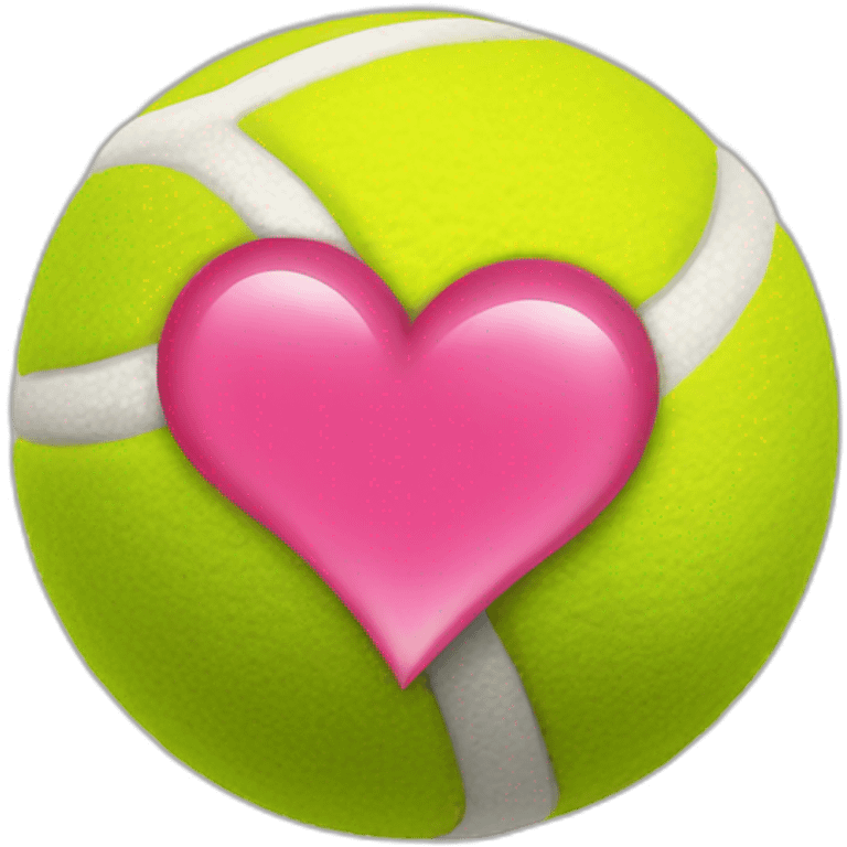 saint valentines day tennis ball emoji