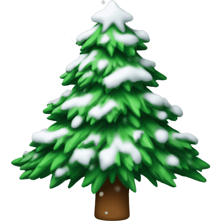 Christmas tree with snow on it emoji