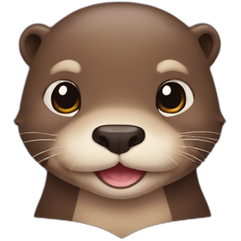 otter that makes a heart emoji