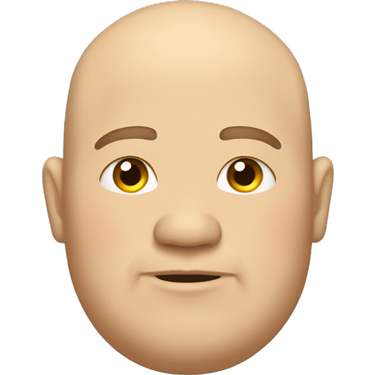 Fat guy with no hair on the top but hair on the sides from behind emoji