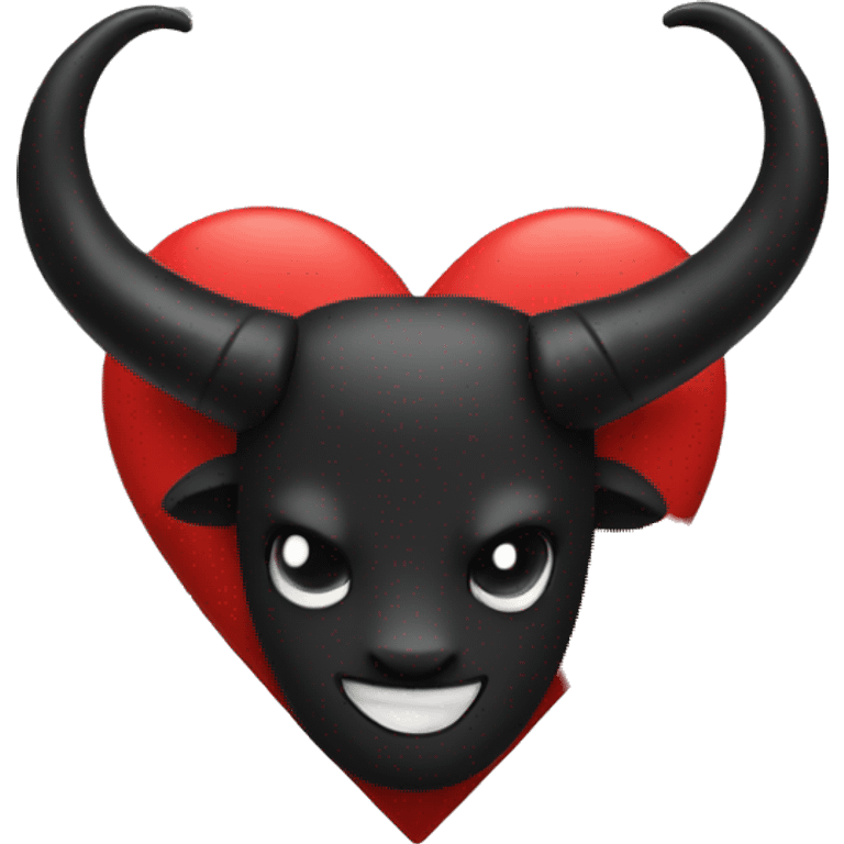 Red heart with black horns emoji