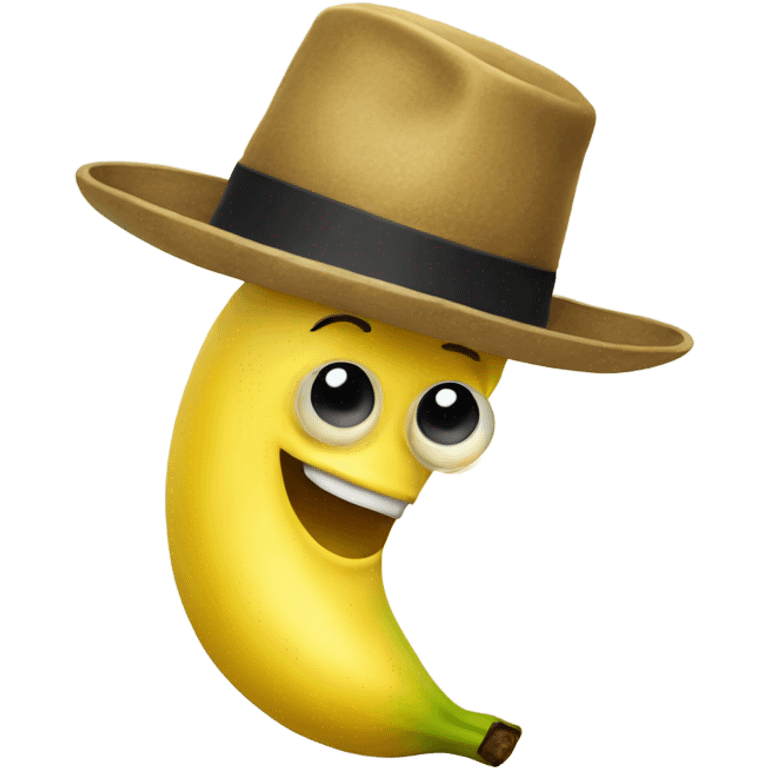 Banana with hat emoji