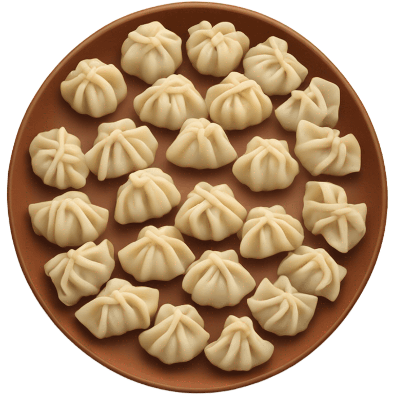 A plate of dumplings emoji