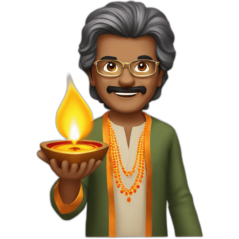 ￼ Rajnikant celebrating Diwali emoji