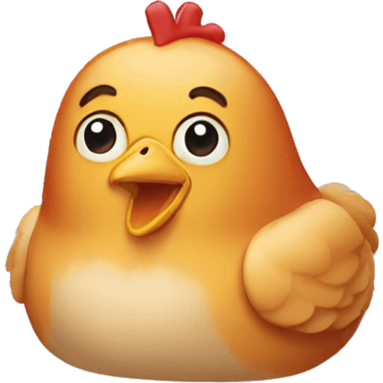 Square chicken emoji