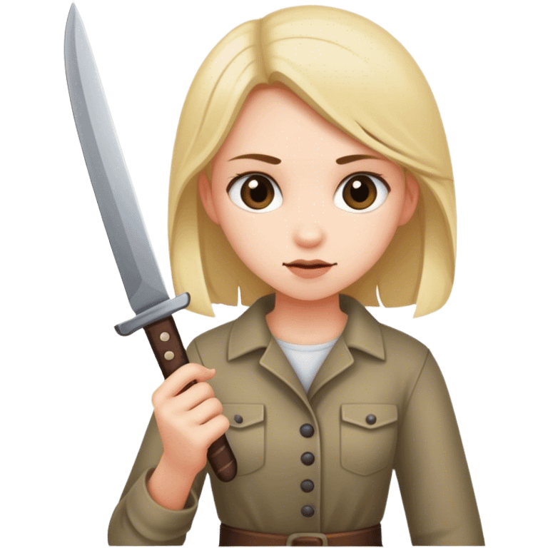 youth chick with a knife emoji