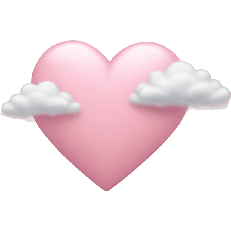 light pink heart with clouds emoji