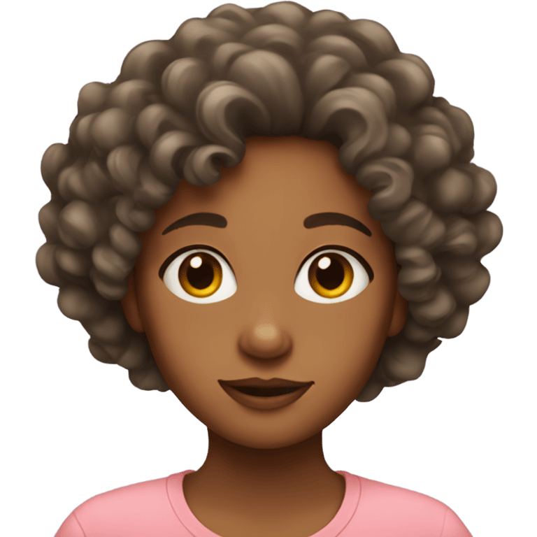 Girl with curly hair emoji