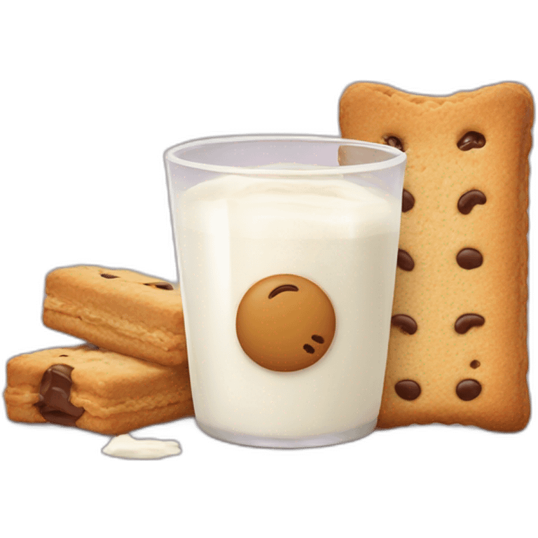 biscotte with milk emoji