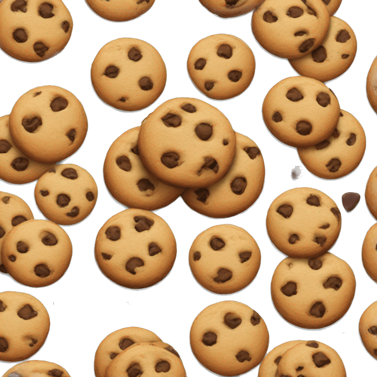 Stack of chocolate chip cookies emoji