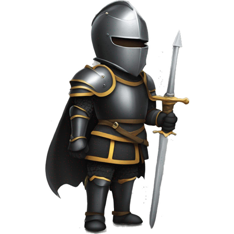 "brave knight in  black armor" emoji