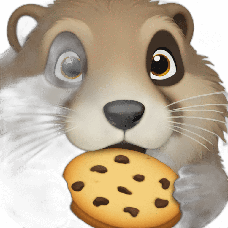 Marmot eating a cookie emoji