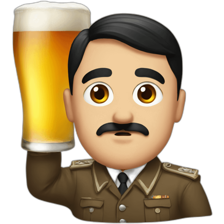 Hitler drink beer emoji