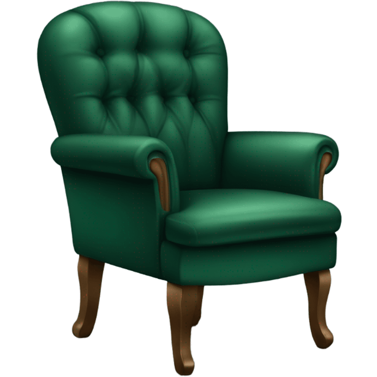 Dark green classic chair emoji