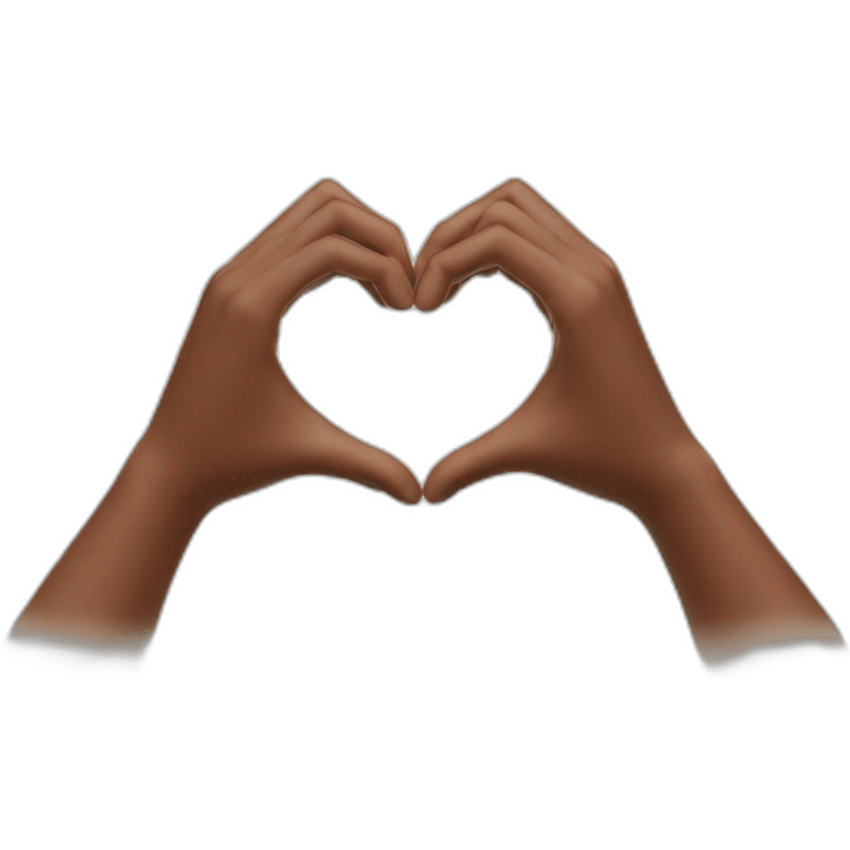 Heart made with hands emoji