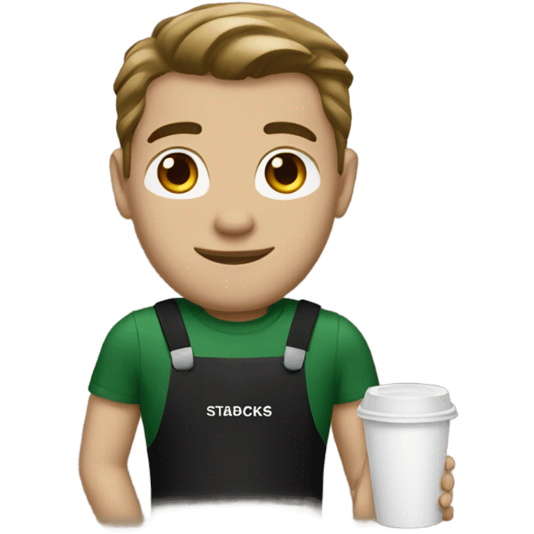 Male Starbucks employee emoji