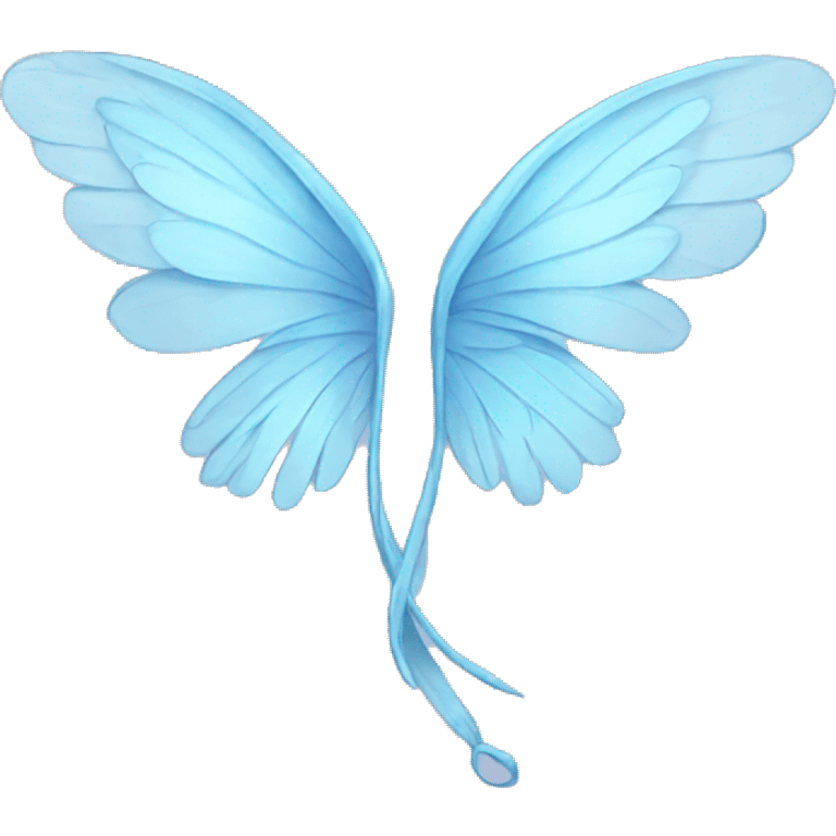 light blue fairy wings emoji