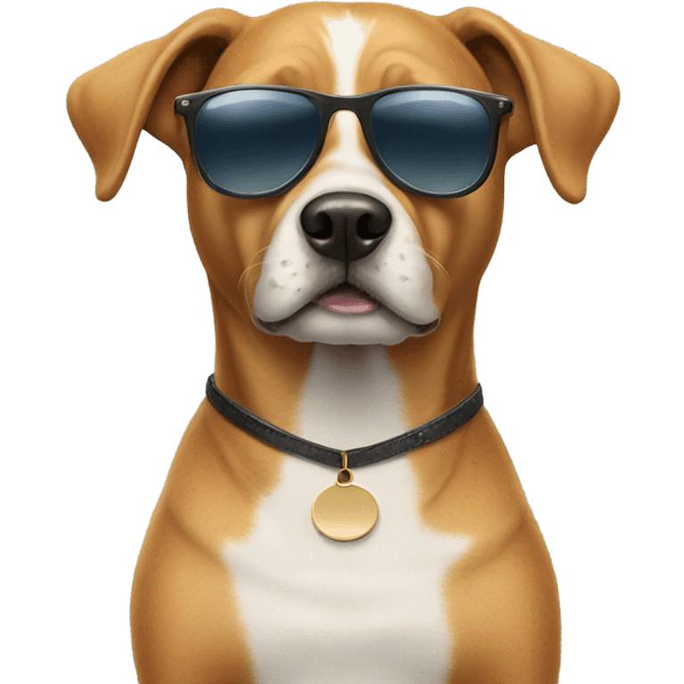 Sunglass dog emoji