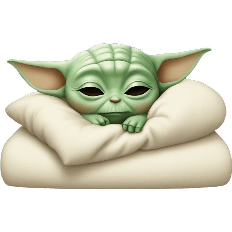 baby yoda sleeps with his eyes closed ZZZZ emoji