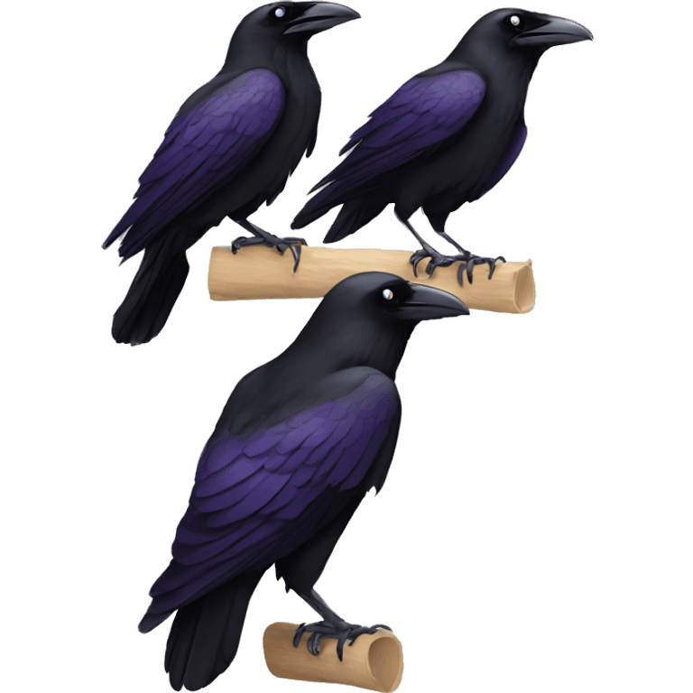 Two ravens emoji