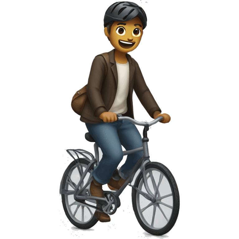 Renju riding bicycle  emoji