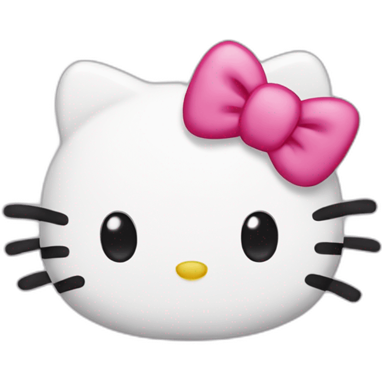 Hello kitty with invisible bow emoji